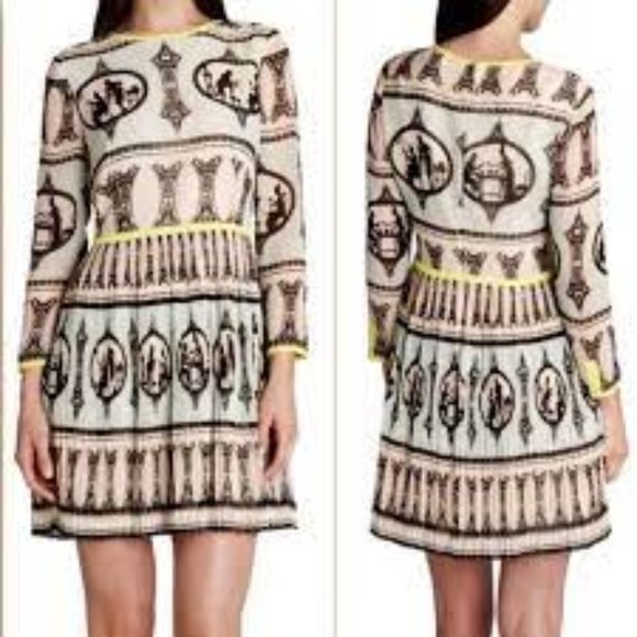Ted Baker Hennee Printed Pleated Dress Size 1 - Picture 1 of 4